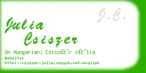 julia csiszer business card